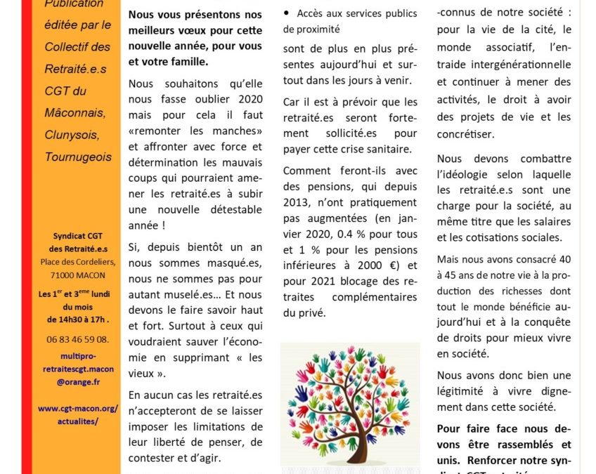 JOURNAL RETRAITES JANVIER  2021