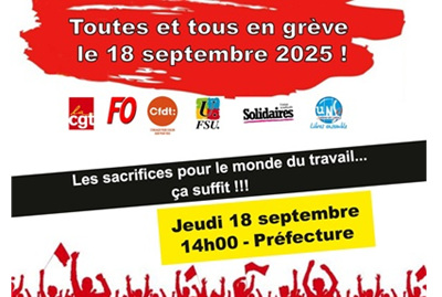Le 18  septembre à Mâcon : toutes et tous devant la préfécture à14h00 !!!